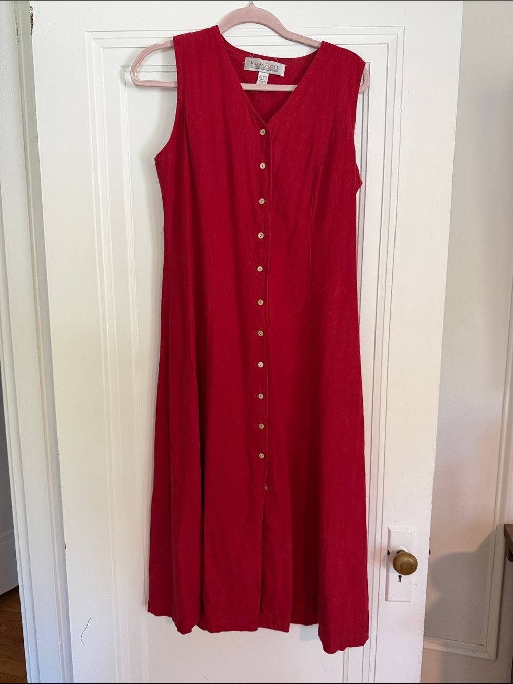 Karen Scott Vintage Red Midi Dress